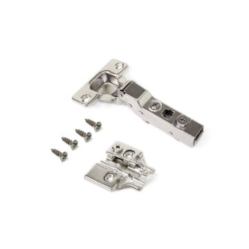 Kit half overlay hinge X91 with soft close and plate