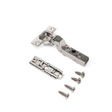 Kit inset hinge X91 with soft close and straight plate