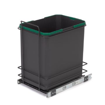 Recycle 35 L Küchen-Recyclingbehälter, 35 L, Bodenbefestigung und Handauszug