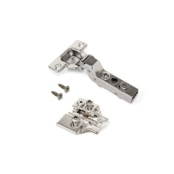 Kit inset hinge X91 with soft close and plate