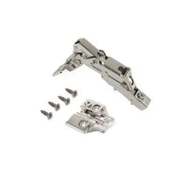 Kit full overlay hinge 165º X91 with soft close and plate