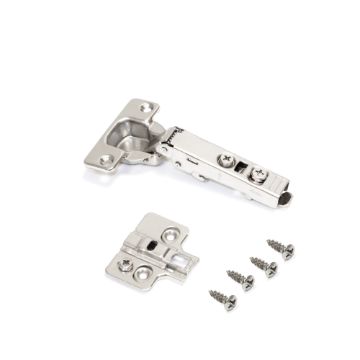 X71 Hinge with soft close, 105º opening, plates for screwing