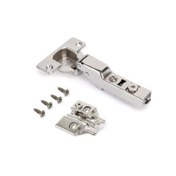 Kit half overlay hinge X92 with soft close and plate