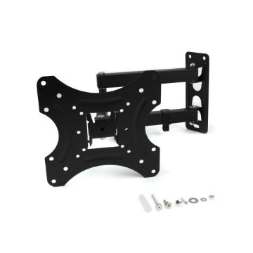 Tilting and rotating wall mount for television.