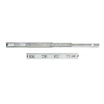 Set of ball bearing drawer runner with total extraction with brackets, height 45 mm