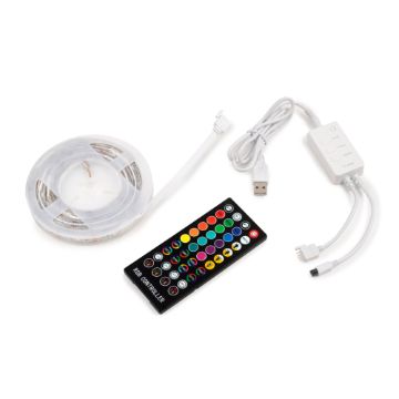 Kit di strisce LED Octans USB RGB con telecomando e controllo WIFI tramite APP (5V DC)
