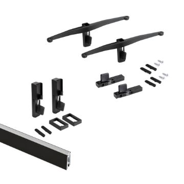 Zero Kit supports for wooden shelves and hanging rail