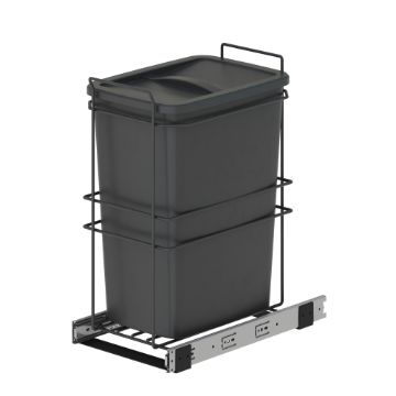 Recycling-Behälter für die Küche, 35 L, Bodenbefestigung und Handauszug