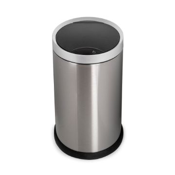 Circular outdoor Recycle garbage can with motion sensor opening