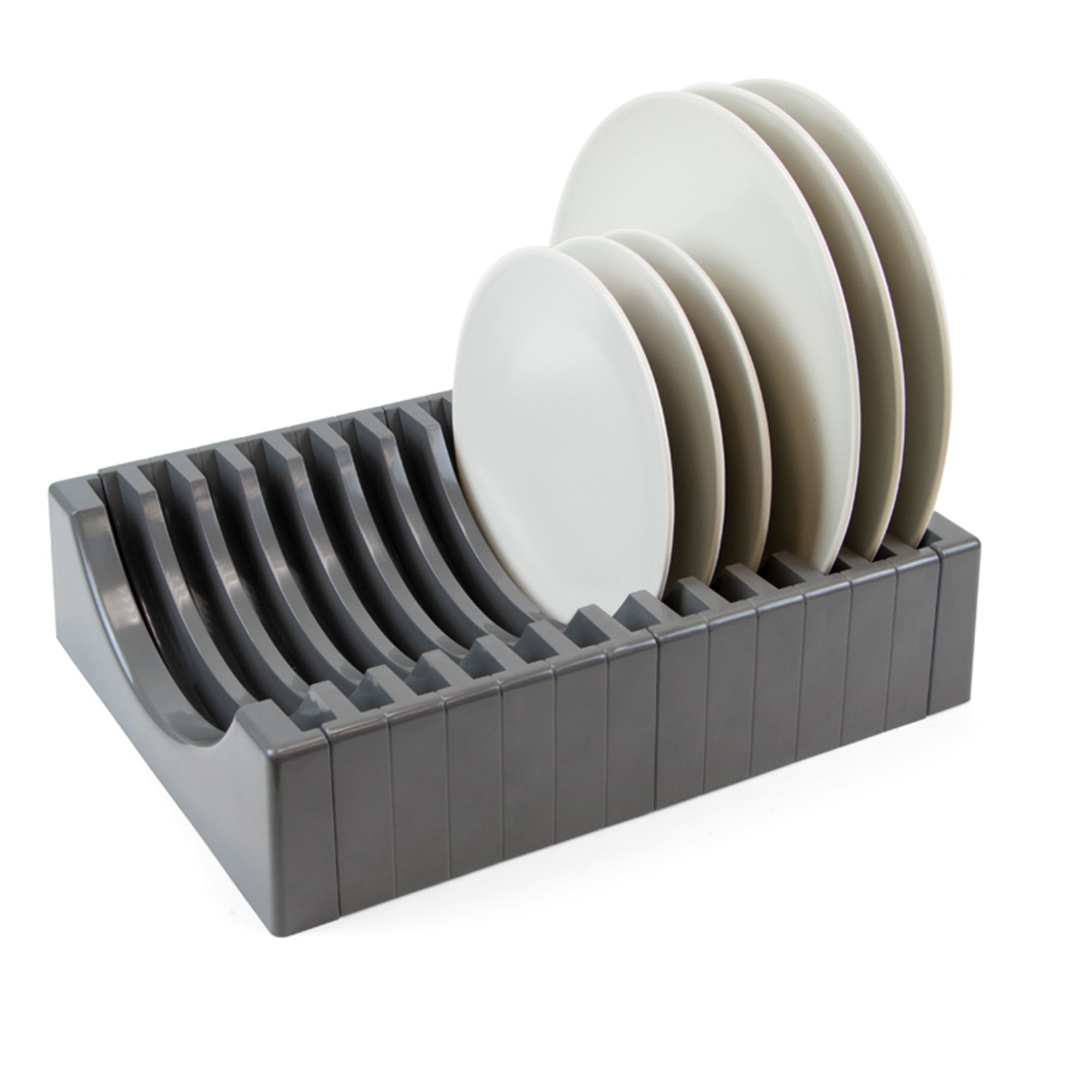  Porte-assiettes pour meuble avec capacite 13 assiettes, Plastique gris antracite, Plastique