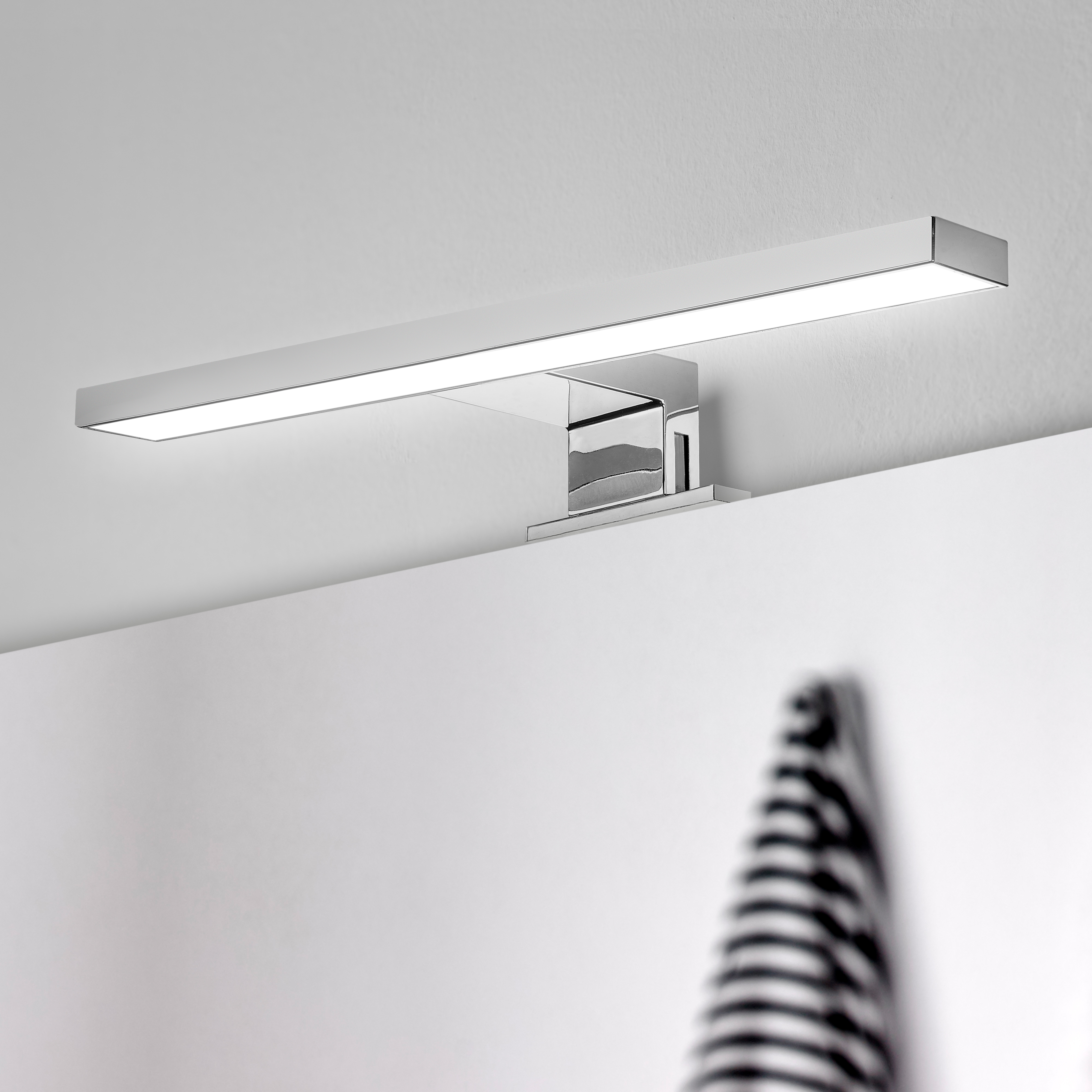  Spot LED pour miroir de salle de bain Virgo (AC 230V 50Hz), 6 W, Chrome, Plastique